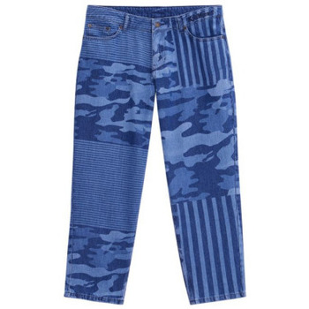 Vêtements Femme Pantalons Kickers JEAN CAMOUFLAGE ORGANIC KICK BOYFRIEND Bleu
