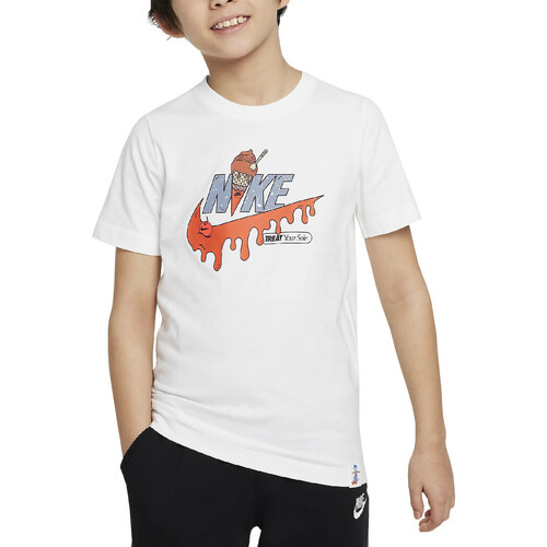 Vêtements Garçon T-shirts manches courtes Nike FV5414 Blanc