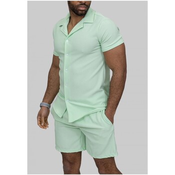 ensembles de survêtement kebello  ensemble short,chemise vert h 