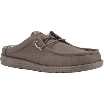 Chaussures Homme Mules Dude Wally slip stretch canvas Marron