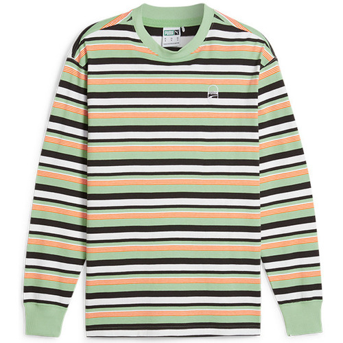 Vêtements Homme T-shirts & Polos Puma Downtown Striped Tee / Vert Vert