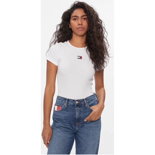 Vêtements Femme T-shirts & Polos Tommy Jeans DW0DW17881 Blanc