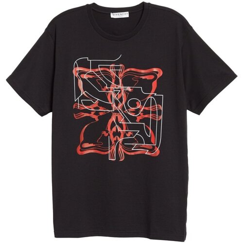 Vêtements Homme T-shirts manches courtes Givenchy Wei BM70WZ3002 Noir
