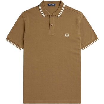 Vêtements Homme Polos manches courtes Fred Perry Fp Twin Tipped Fred Perry Shirt Marron