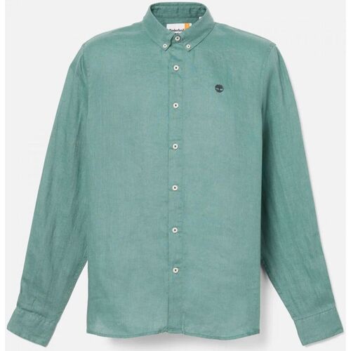 Vêtements Homme Chemises manches longues Timberland TB0A2DC3CL61 - LINENE SHIRT-SEA PINE Vert