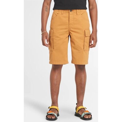 Vêtements Homme Shorts / Bermudas Timberland TB0A5U1B - BROOKLINE TWILL CARGO SHORT-P471 WHEAT BOOT Blanc
