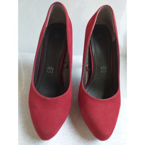 Chaussures Femme Escarpins Autre Escarpins en nubuck rouge foncé - à saisir ! Rouge