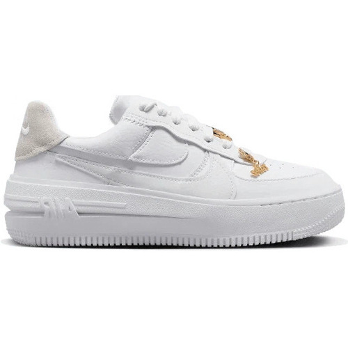 Chaussures Randonnée Nike Air Force 1 Low PLT.AF.ORM White Metallic Gold Blanc