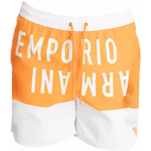 Vêtements Homme Maillots / Shorts de bain EMPORIO ARMANI logo-embroidered crew sweatshirtni BOXER  BEACHWEAR Blanc