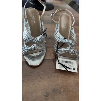 Chaussures Femme Sandales et Nu-pieds Morgan Sandales à talon Argenté