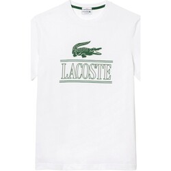 Vêtements Homme T-shirts manches courtes Lacoste TH1218 001 Blanc