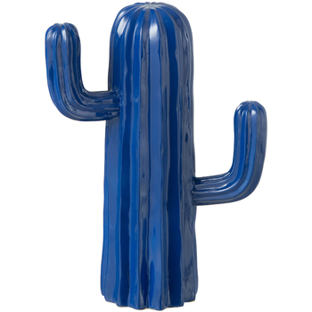 Lanterne Foyer De Cheminée Statuettes et figurines Jolipa Cactus décoratif en résine bleue 28 cm Bleu