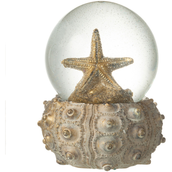 Lanterne Foyer De Cheminée Statuettes et figurines Jolipa Boule à paillettes en résine or étoile de mer 9 cm Doré