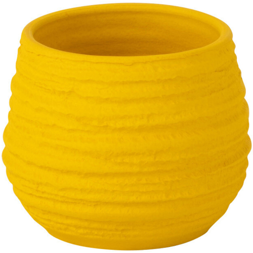 Maison & Déco Vases / caches pots d'intérieur Jolipa Cache pot fiesta jaune en céramique 14 cm Jaune