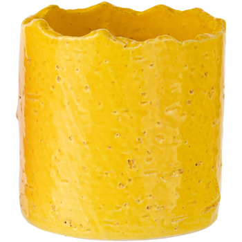 Maison & Déco Vases / caches pots d'intérieur Jolipa Cache pot fiesta jaune en céramique 15 cm Jaune