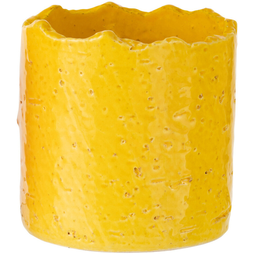 Maison & Déco Vases / caches pots d'intérieur Jolipa Cache pot fiesta jaune en céramique 15 cm Jaune