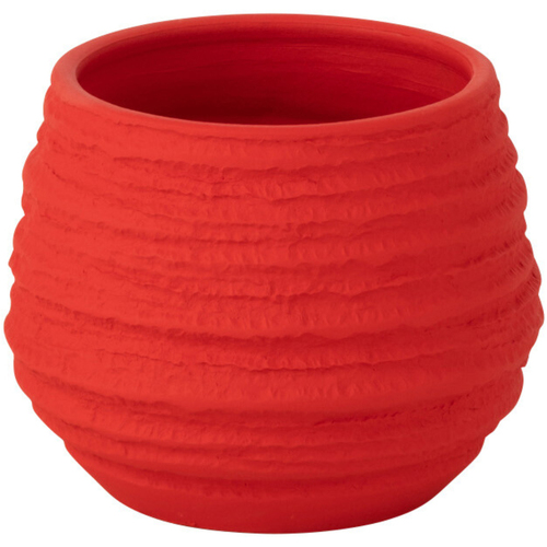 Maison & Déco Vases / caches pots d'intérieur Jolipa Cache pot fiesta rouge en céramique 14 cm Rouge