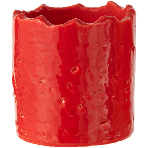Maison & Déco Vases / caches pots d'intérieur Jolipa Cache pot fiesta rouge en céramique 15 cm Rouge