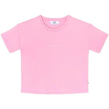 Vêtements Fille T-shirts manches courtes Le Temps des Cerises Vinagi prism pink mc tshirt Rose