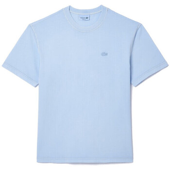 Vêtements Femme T-shirts & Polos Lacoste T-SHIRT  EN JERSEY TEINTURE NATURELLE BLEU Bleu