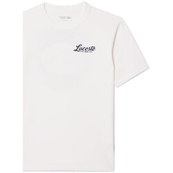 Vêtements Homme T-shirts & Polos Lacoste T-SHIRT BLANC  GOLF ULTRA-DRY AVEC IMPRIMÉ Blanc