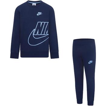 Vêtements Garçon Ensembles de survêtement Nike lows B nsw ft icon crew set Bleu
