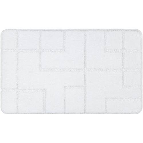 Maison & Déco Tapis Rugsx Tapis de salle de bain SUPREME LINES, 50x80 cm Blanc