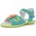 Chaussures Fille Sandales et Nu-pieds Boletta BOLETA  - SANDALES CUIR ENFANT FILLE 7620 BLEU Bleu