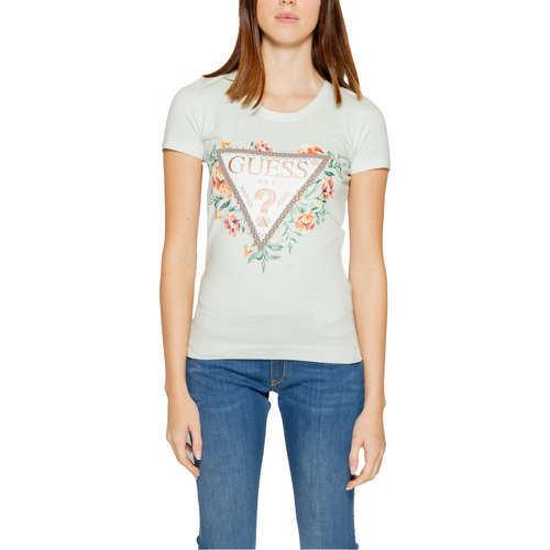 Vêtements Femme T-shirts manches courtes Guess SS CN TRIANGLE FLOWERS W4GI24 J1314 Autres