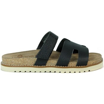 sandales yokono  sandalias bio de piel  petra 125 negro 