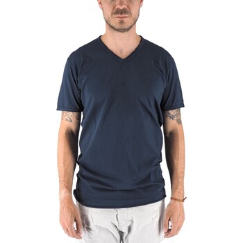 Vêtements Homme T-shirts & Polos Devid Label Mosca T-Shirt Col V Bleu Bleu