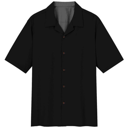 Vêtements Homme T-shirts & Polos Tooco Chemise Bowling Noire Unie Multicolore