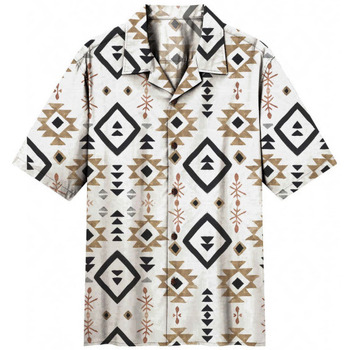 Vêtements Homme T-shirts & Polos Tooco Chemise de bowling blanche Uxmal Multicolore