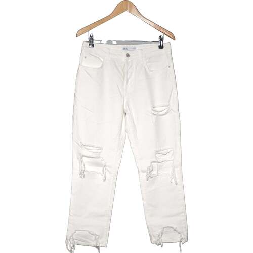 Vêtements Femme Jeans Zara jean droit femme  38 - T2 - M Blanc Blanc