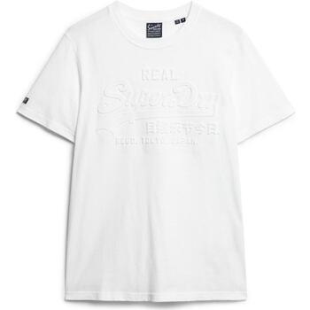 Vêtements Homme T-shirts manches courtes Superdry Vintage logo relief tsh mc optic Blanc