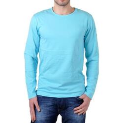 Vêtements Homme T-shirts manches longues Biaggio T-Shirt Epiriolus Turquoise Bleu