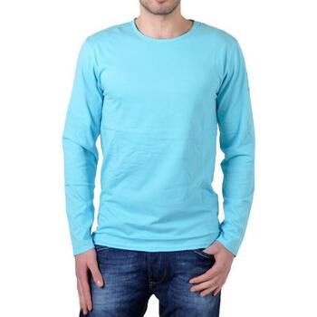 Vêtements Homme T-shirts manches longues Biaggio T-Shirt Epiriolus Turquoise Bleu