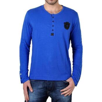 Vêtements Homme T-shirts manches longues Biaggio T-Shirt Ectol Bleu