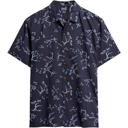 Vêtements Homme Chemises manches longues Superdry Chemise Beach Shirt Bleu