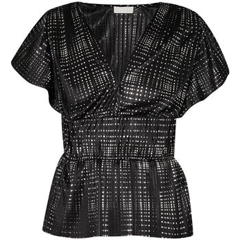 Vêtements Femme Tops / Blouses Liu Jo Blouse lamée avec strass Noir