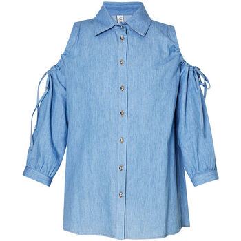 Vêtements Femme Chemises / Chemisiers Liu Jo Chemise en jean avec découpe Bleu