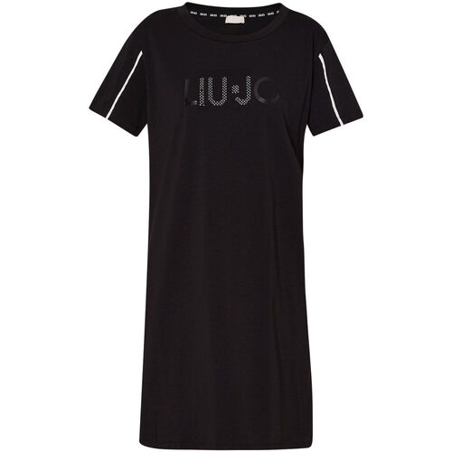 Vêtements Femme Robes Liu Jo Robe courte noire avec logo Noir