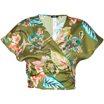 Vêtements Femme Chemises / Chemisiers Liu Jo Chemise cropped avec imprimé tropical Vert