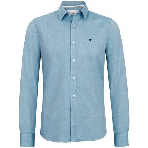 Vêtements Homme Chemises manches longues Calvin Klein Jeans J30J315663 Bleu
