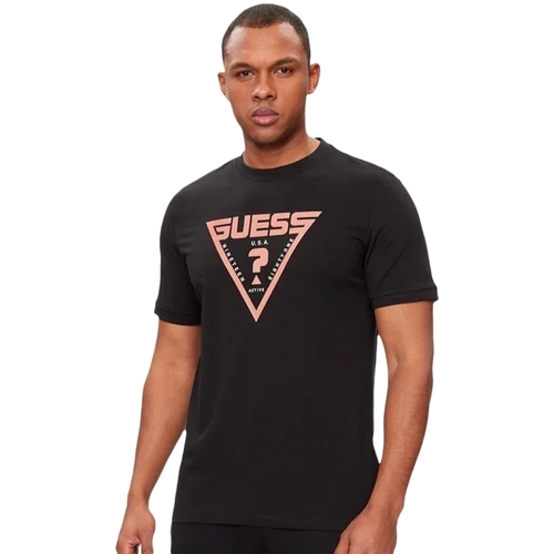 Vêtements Homme T-shirts manches courtes Guess Active Noir