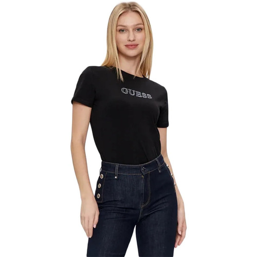 Vêtements Femme T-shirts manches courtes Guess Skylar Noir