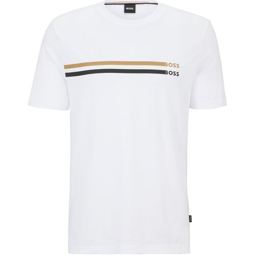 Vêtements Homme T-shirts manches courtes BOSS T-shirt imprime Blanc