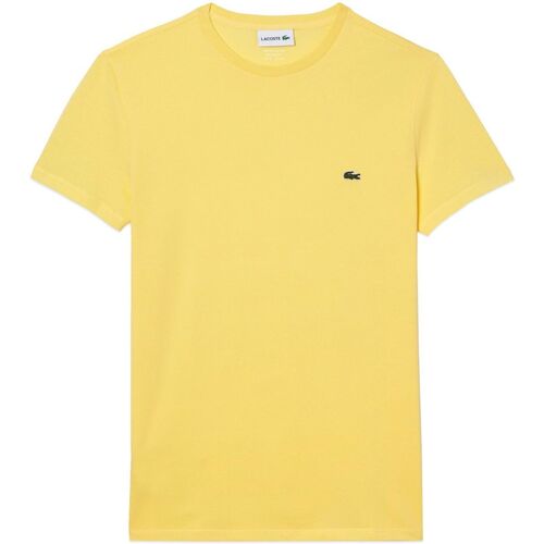 Vêtements Homme T-shirts manches courtes Lacoste T-shirt imprime Jaune