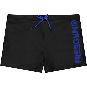 Vêtements Garçon Maillots / Shorts de bain Freegun Shorty de bain enfant uni avec logo rubber print couleur Noir
