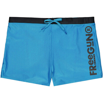 Vêtements Garçon Maillots / Shorts de bain Freegun Shorty de bain enfant uni avec logo rubber print couleur Bleu